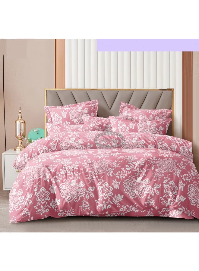 AURIO Premium Queen Size Fitted Bedsheet with 2 Pillowcases – Modern Design – Deep Pocket (180x200+35 cm, 72 x 78 + 10 inch) Soft, Breathable Microfiber Bedding Set for Home Comfort - Image 1